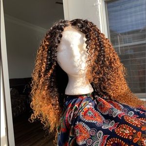 Brazilian Kinky Curly Custom Hand Sewn Wig